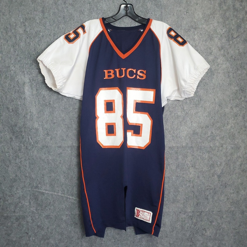 Vintage Rare Bobs Athletic Football Jersey Size Medium Blue White Bucs Sports M